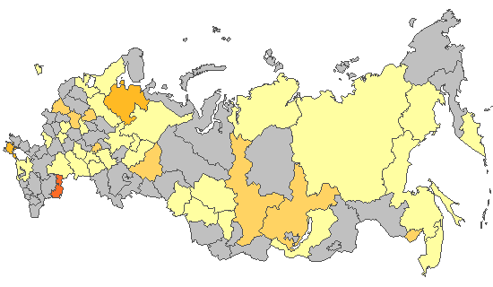 Fig. 8. Results of PCR detections of SARS-CoV-2 in Russia